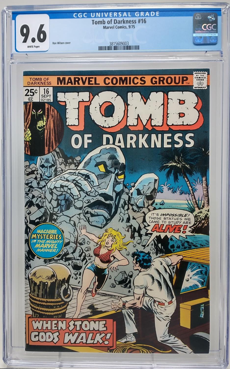 TOMB OF DARKNESS #16 - MARVEL 1975 - CGC 9.6 - RON WILSON COVER