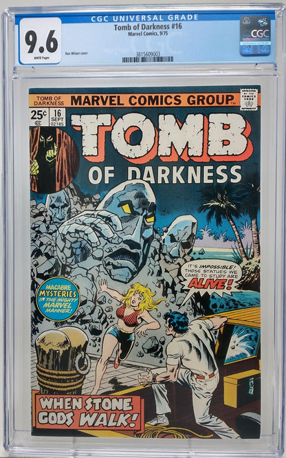 TOMB OF DARKNESS #16 - MARVEL 1975 - CGC 9.6 - RON WILSON COVER