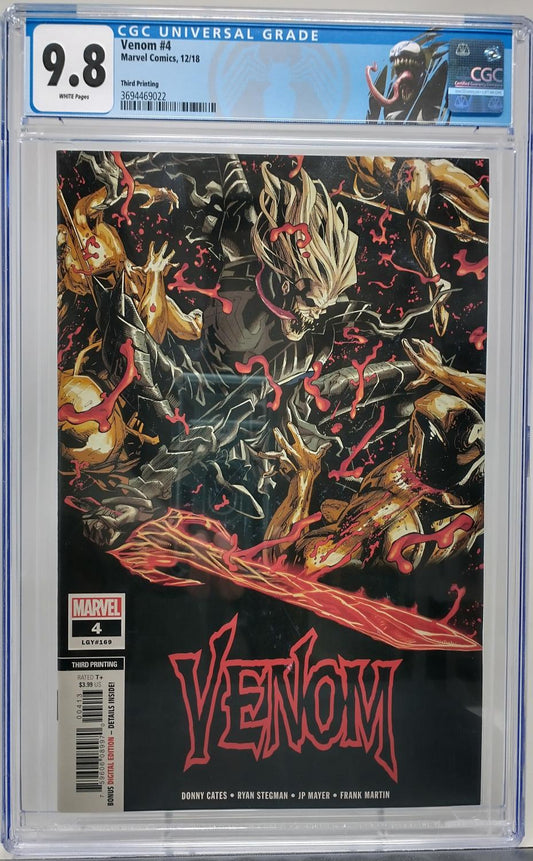 VENOM #4 - MARVEL 2018 - CGC 9.8 - ORIGIN OF KNULL, 3RD PRINT