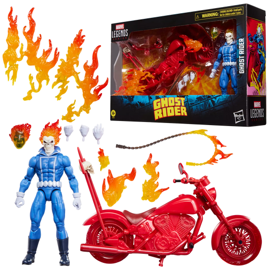 MARVEL LEGENDS LARGE NEW GHOST RIDER JOHNNY BLAZE W/CYCLE AF