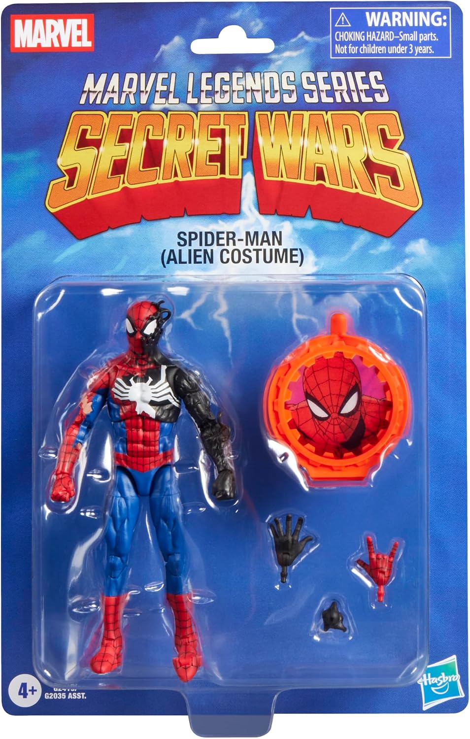 MARVEL LEGENDS RETRO NEW SPIDER MAN ALIEN COSTUME SECRET WARS AF