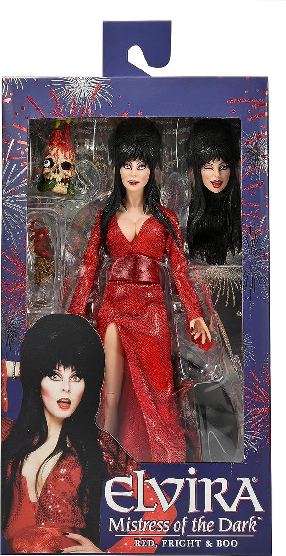 ELVIRA RED, FRIGHT & BOO 8IN CLOTHED AF