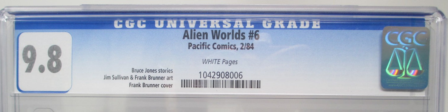 ALIEN WORLDS #6 - PACIFIC COMICS 1984 - CGC 9.8 NM/MT
