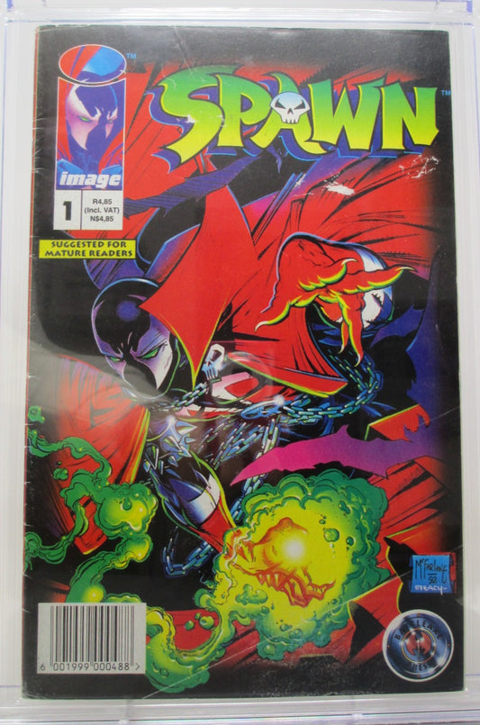 SPAWN #1 - BATTLEAXE PRESS 1995 - CGC 4.5 - SOUTH AFRICA EDI