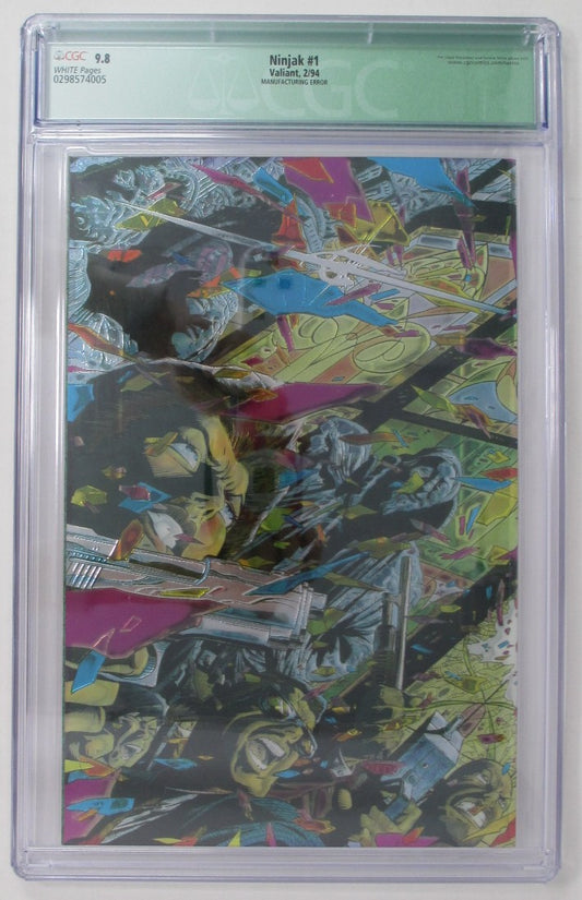 NINJAK #1 - VALIANT 1994 - CGCQ 9.8 - MANUFACTURING ERROR