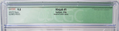 NINJAK #1 - VALIANT 1994 - CGCQ 9.8 - MANUFACTURING ERROR