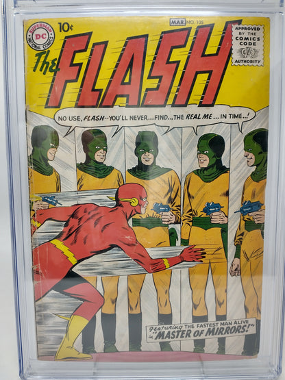 FLASH #105 - MARVEL 1959 - CGC 4.0 - 1ST BARRY ALLEN SERIES & INTRO MIRROR MASTER