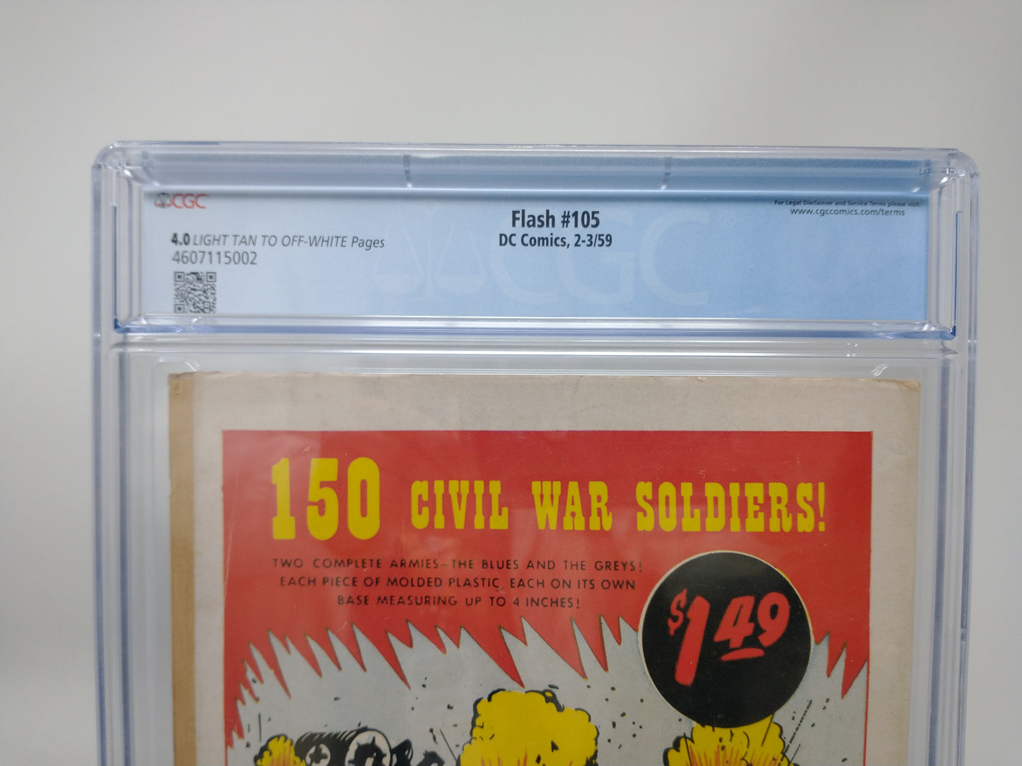 FLASH #105 - MARVEL 1959 - CGC 4.0 - 1ST BARRY ALLEN SERIES & INTRO MIRROR MASTER