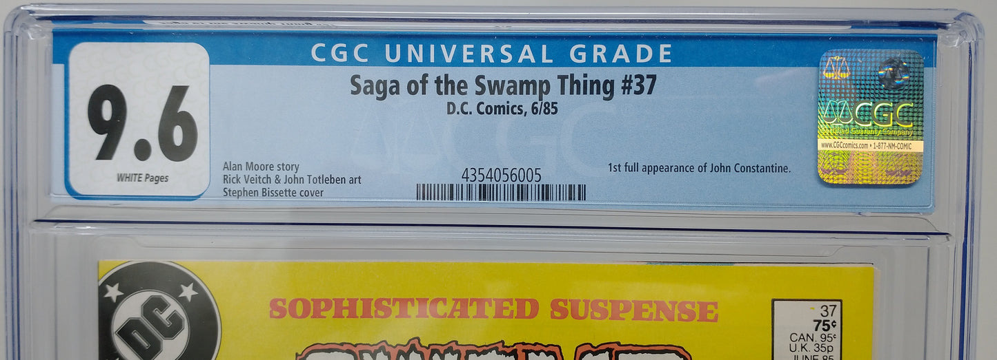 SAGA OF THE SWAMP THING #37 - DC 1985 - CGC 9.6 - 1ST JOHN CONSTANTINE