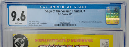 SAGA OF THE SWAMP THING #37 - DC 1985 - CGC 9.6 - 1ST JOHN CONSTANTINE