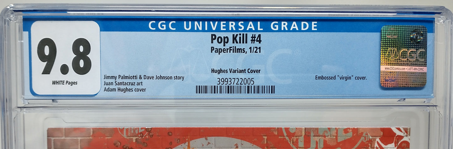 POP KILL #4 - PAPERFILMS 2021 - CGC 9.8 - EMBOSSED VIRGIN CVR CONSIGNMENT