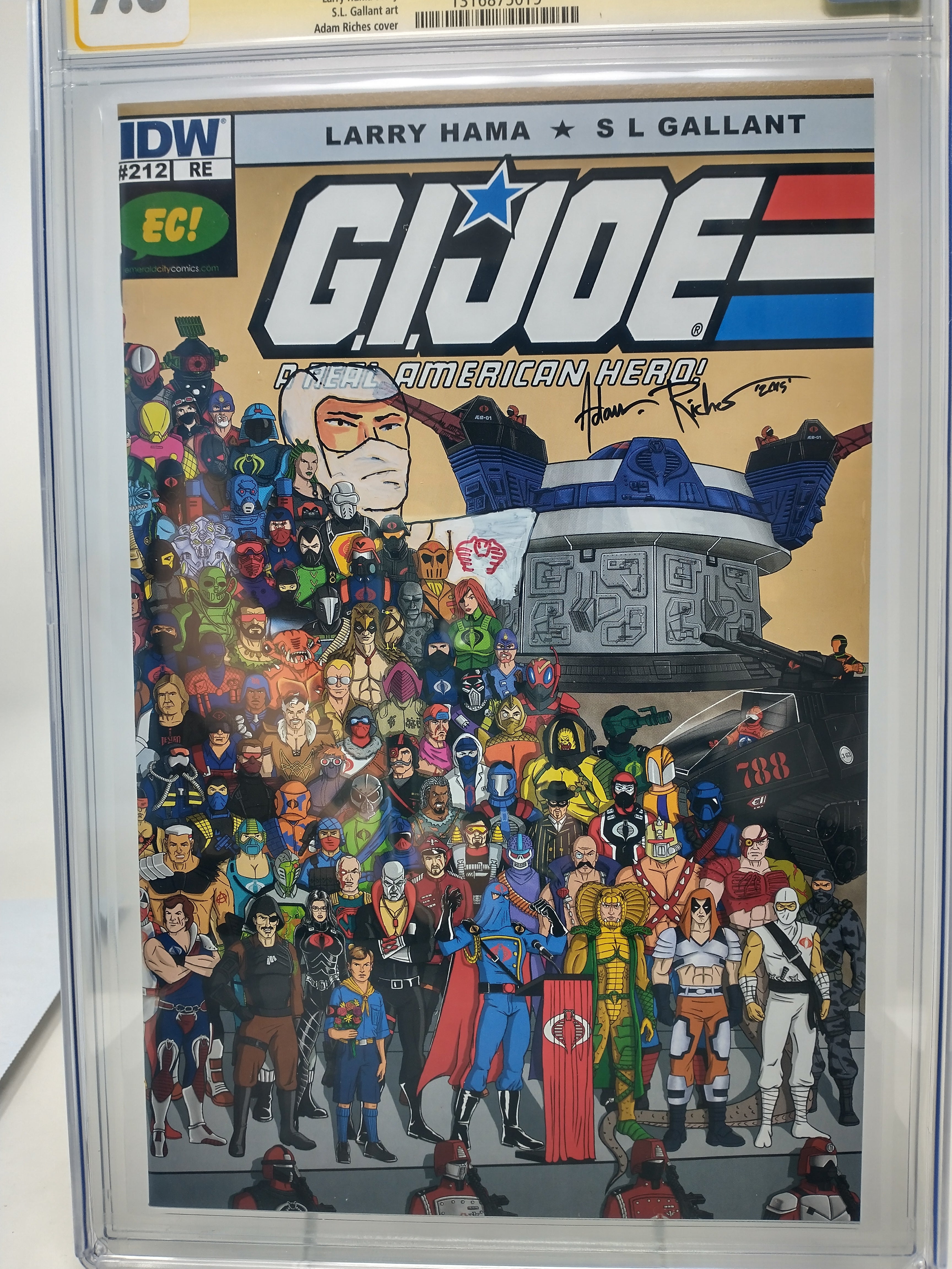 GI JOE A REAL AMERICAN HERO #212 EMERALD CITY EXCLUSIVE VAR COBRA