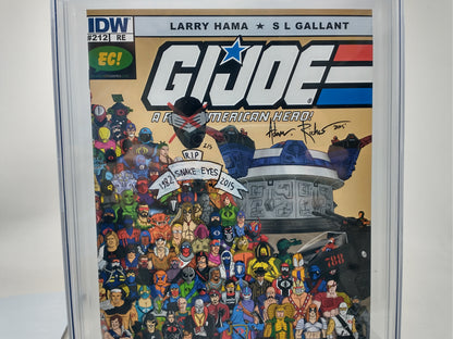 GI JOE A REAL AMERICAN HERO #212 EMERALD CITY EXCLUSIVE VAR COVER CGC 9.8 W SNAKE EYES SKETCH