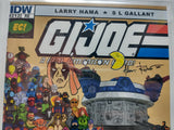 GI JOE A REAL AMERICAN HERO #212 EC EXCLUSIVE VAR COBRA COVER SIGNED BY ADAM RICHES CGC 9.8 PAC-MAN AND ZARTAN SKETCH