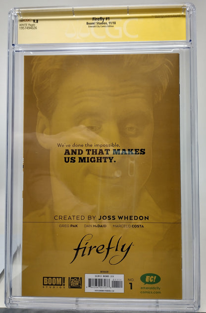 FIREFLY #1 EMERALD CITY EXCLUSIVE VAR - CGC 9.8 ADAM RICHES SIGNED 3