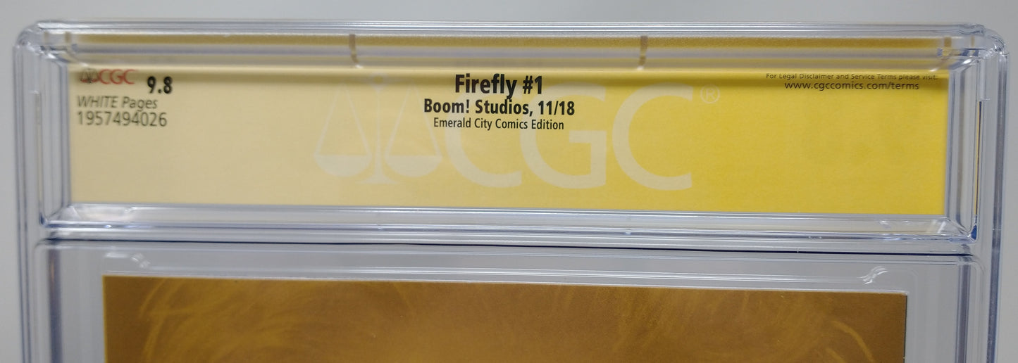 FIREFLY #1 EMERALD CITY EXCLUSIVE VAR - CGC 9.8 ADAM RICHES SIGNED 3