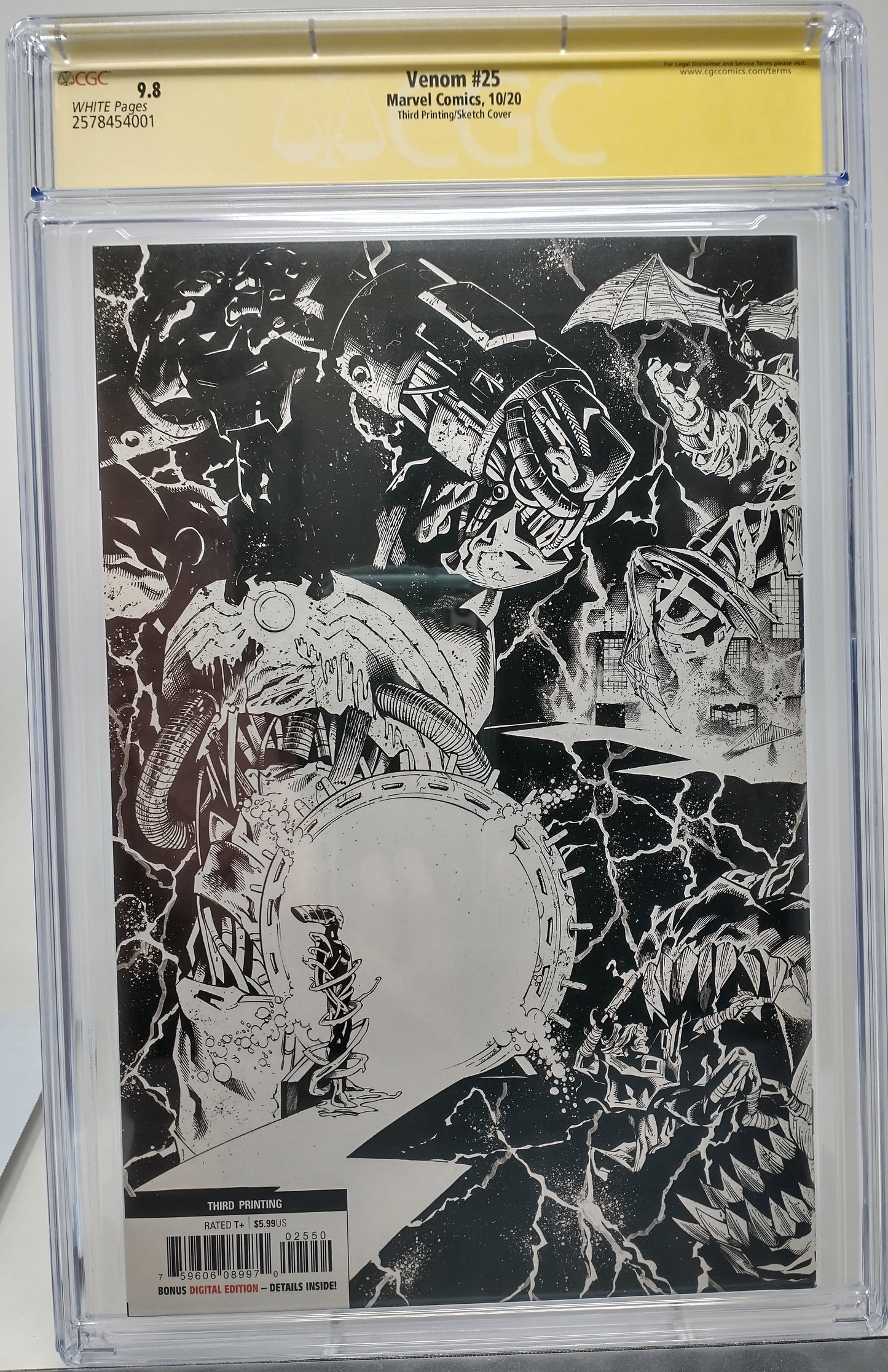 VENOM #25 3RD PRINT - MARVEL 2020 - CGC 9.8 - CATES AND STEGMAN SIGNED