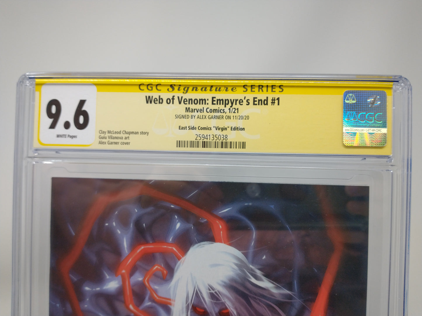 WEB OF VENOM EMPYRES END #1 - MARVEL 2021 - CGC 9.6 - ALEX GARNER SIGNED