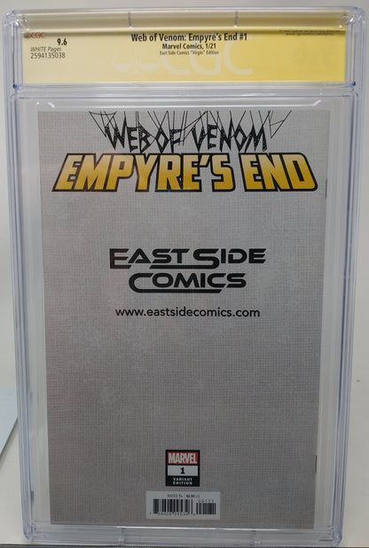 WEB OF VENOM EMPYRES END #1 - MARVEL 2021 - CGC 9.6 - ALEX GARNER SIGNED