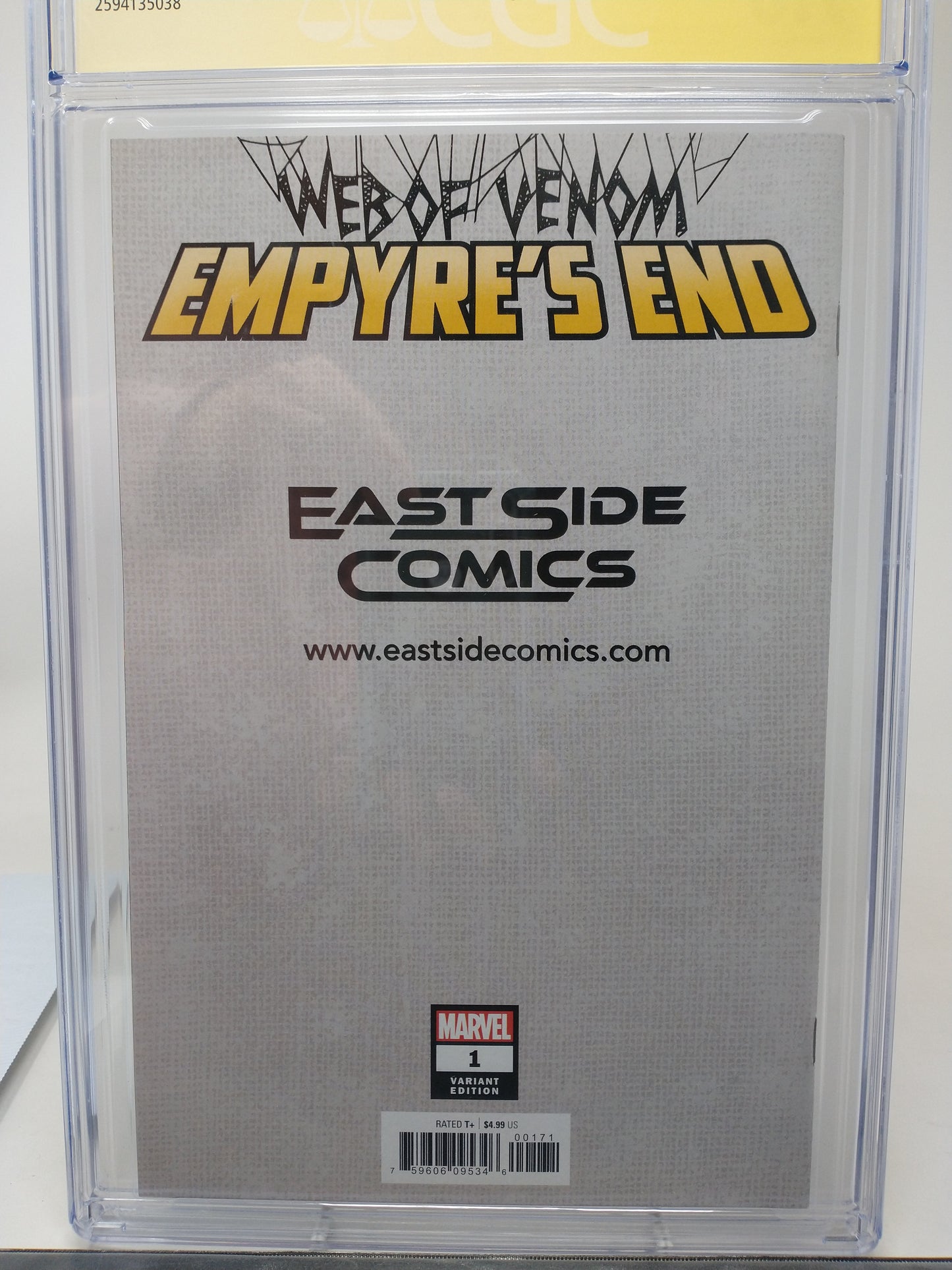 WEB OF VENOM EMPYRES END #1 - MARVEL 2021 - CGC 9.6 - ALEX GARNER SIGNED