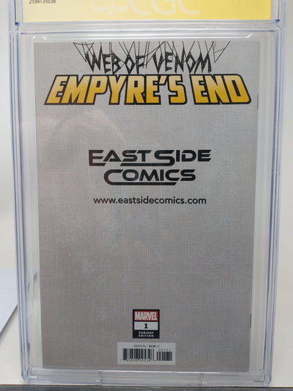 WEB OF VENOM EMPYRES END #1 - MARVEL 2021 - CGC 9.6 - ALEX GARNER SIGNED
