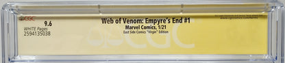 WEB OF VENOM EMPYRES END #1 - MARVEL 2021 - CGC 9.6 - ALEX GARNER SIGNED