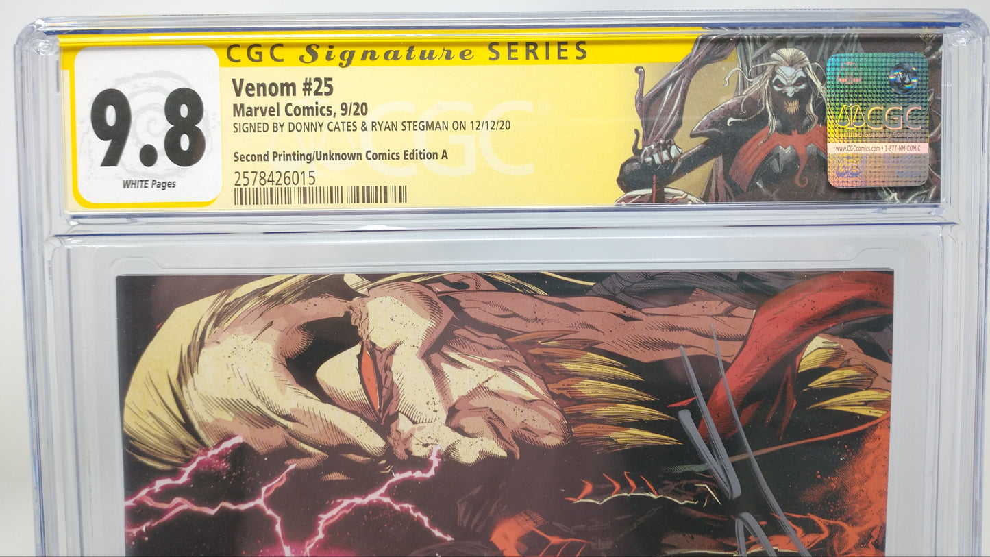 VENOM #25 2ND PRINT - MARVEL 2020 - CGC 9.8 - CATES AND STEGMAN SIGNED