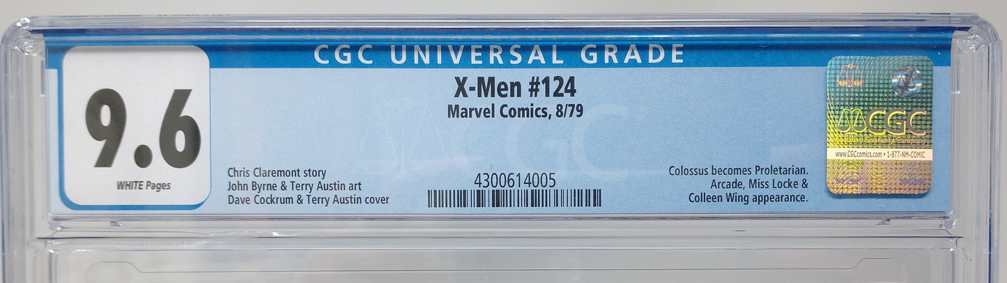 X-MEN #124 - MARVEL 1979 - CGC 9.6 - CHRIS CLAREMONT STORY