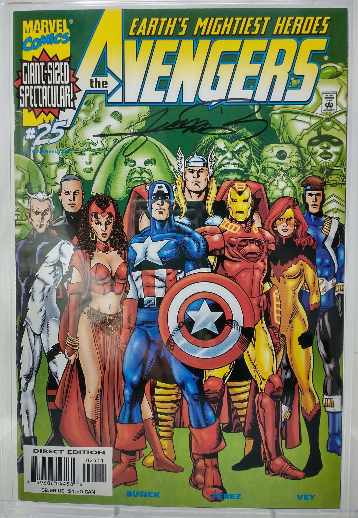 AVENGERS #V3 #25 - MARVEL 2000 - CGC 9.8 NM/MT - SIGNED GEORGE PEREZ