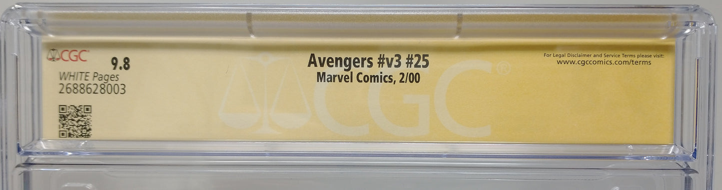 AVENGERS #V3 #25 - MARVEL 2000 - CGC 9.8 NM/MT - SIGNED GEORGE PEREZ