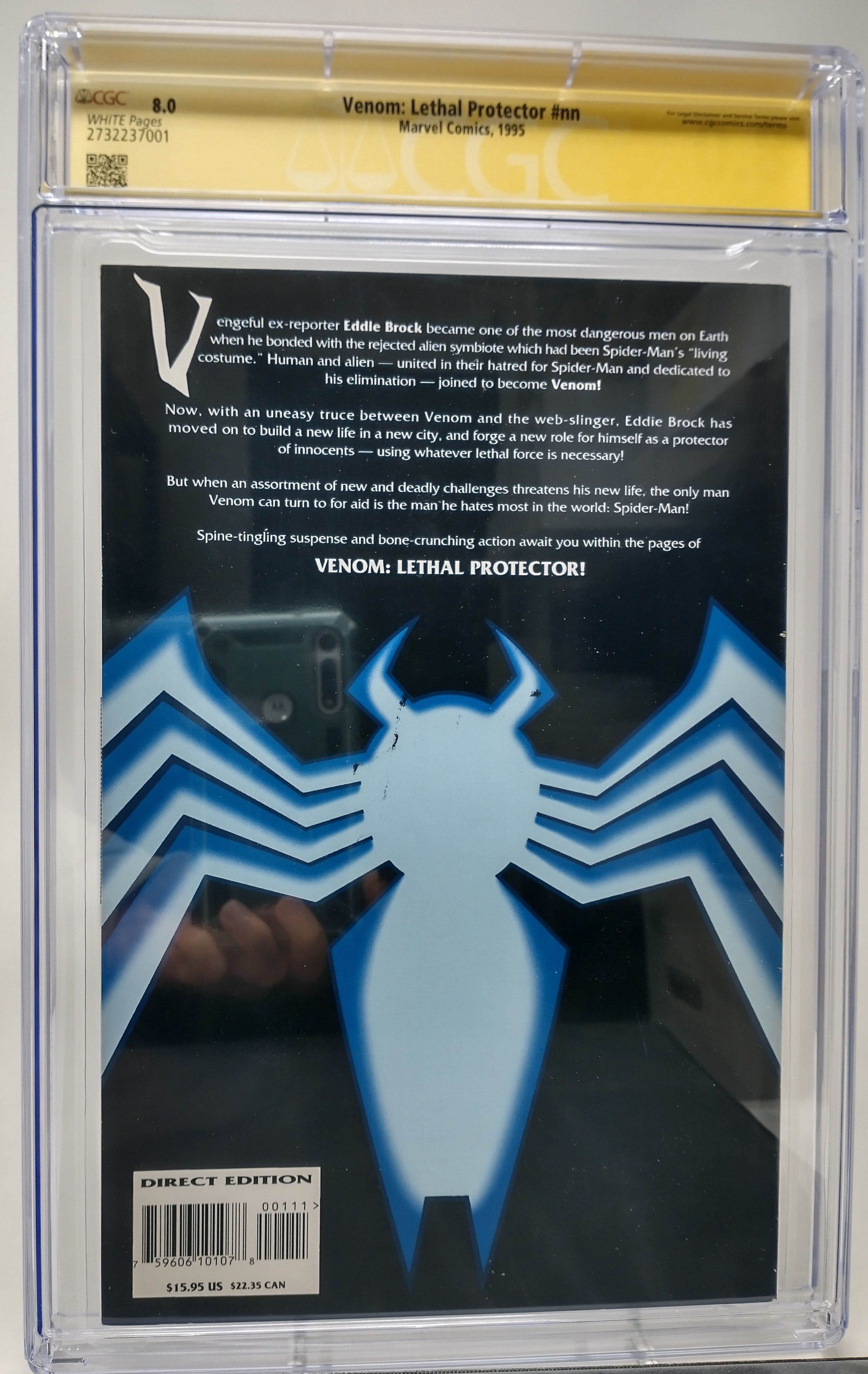 VENOM: LETHAL PROTECTOR TP - MARVEL 1995 - CGC 8.0 VF - SIGNED