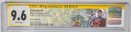 X-FACTOR #4 - MARVEL 2020 - CGC NM+ 9.6 - SIGNED ALEX ROSS ANGLE TIMELESS VARIANT