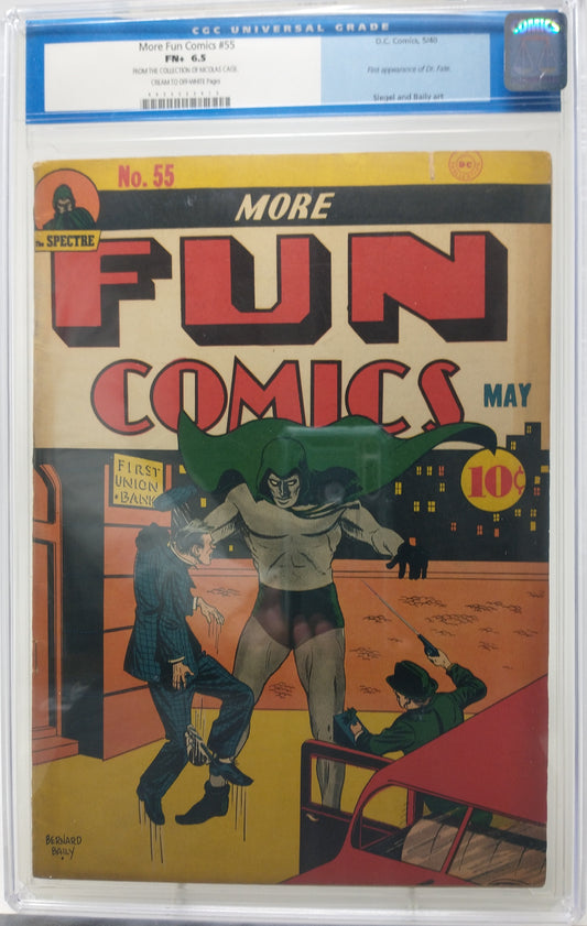 MORE FUN COMICS #55 - DC 1940 - CGC 6.5 - OLD CGC LABEL - NICOLAS CAGE COLLECTION