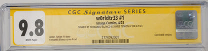 WORLDTR33 #1 - CGC 9.8 NM/MT - IMAGE 2023 - SIGNED FRENANDO BLANCO