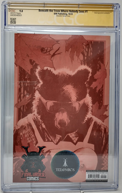 BENEATH THE TREES WHERE NOBODY SEES #1 - IDW 2023 - CGC 9.8 - SIGNED VARIANT PATRICK HORVATH