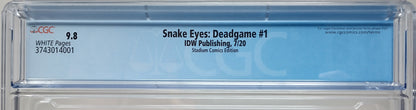 SNAKE EYES: DEADGAME #1 - IDW 2020 - CGC 9.8 NM/MT - HOMAGE VARIANT