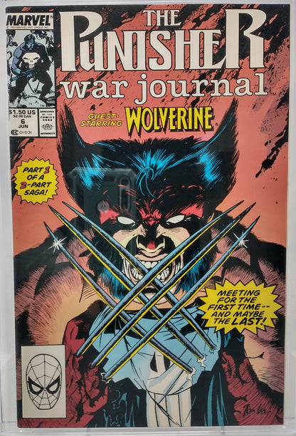 PUNISHER WAR JOURNAL #6 - MARVEL 1989 - CGC 9.8 - WOLVERINE 1ST MEETS PUNISHER