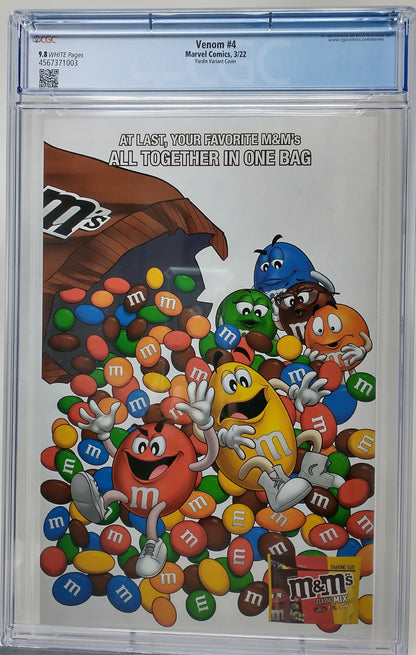 VENOM #4 LGY #204 - MARVEL 2022 - CGC 9.8 NM/MT - AMS 300 HOMAGE VARIANT CVR