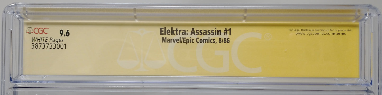 ELEKTRA: ASSASIN #1 - MARVEL/EPIC 1986 - CGC 9.6 - 1ST SOLO SERIES SIGNED BY SIENKIEWICZ