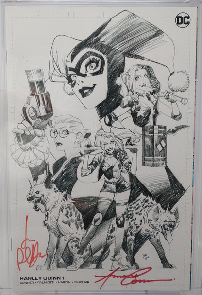 HARLEY QUINN #1 - DC 2022 - CGC 9.6 NM+ - SKETCH VAR SIGNED BY CONNER & PALMIOTTI