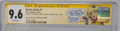 HARLEY QUINN #1 - DC 2022 - CGC 9.6 NM+ - SKETCH VAR SIGNED BY CONNER & PALMIOTTI