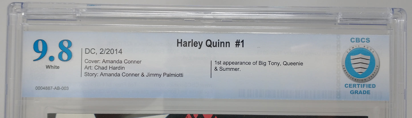HARLEY QUINN #1 - DC 2014 - CBCS 9.8 NM/MT - 1ST BIG TONY, QUEENIE & SUMMER APPEARANCE