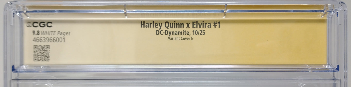 HARLEY QUINN X ELVIRA #1 CVR E - DC 2025 - CGC 9.8 NM/MT - SIGNED BY CONNER & PALMIOTTI