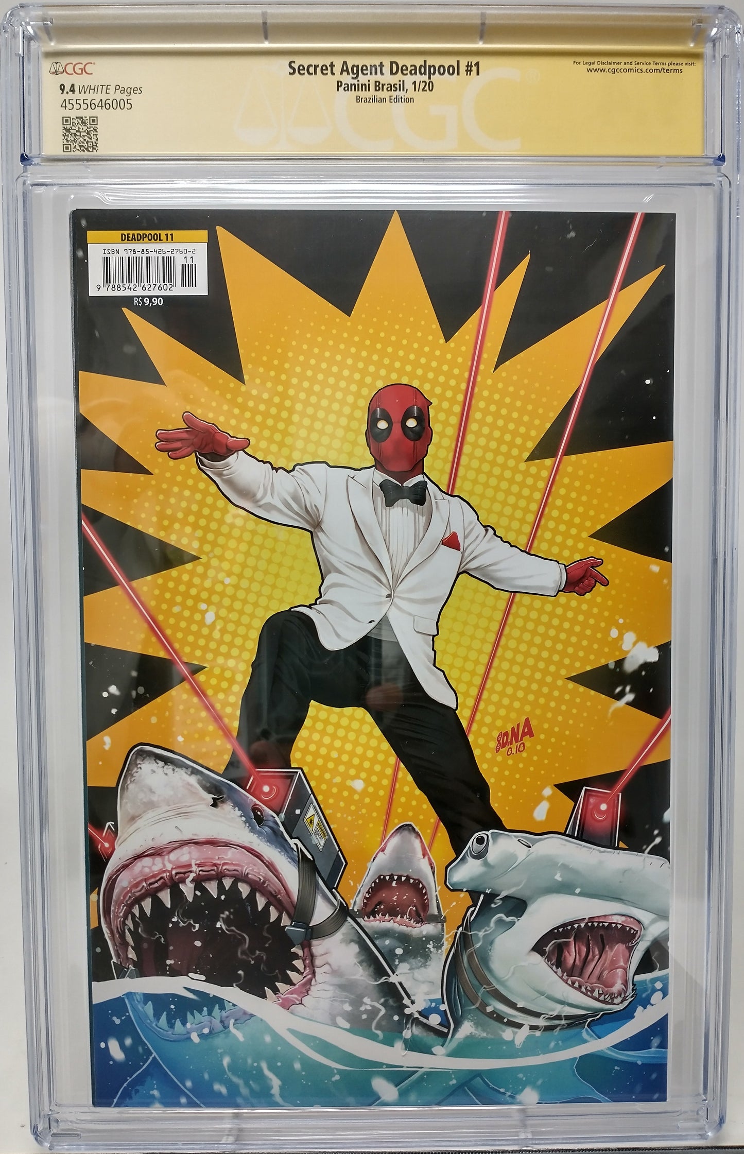 SECRET AGENT DEADPOOL #1 - MARVEL 2020 - CGC 9.4 NM - SIGNED BY DAVID NAKYAMA