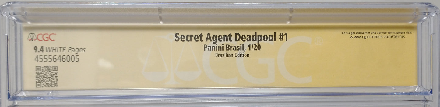 SECRET AGENT DEADPOOL #1 - MARVEL 2020 - CGC 9.4 NM - SIGNED BY DAVID NAKYAMA