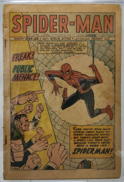 AMAZING SPIDER-MAN #1 - MARVEL 1963 - CGC NG - 2ND SPIDER-MAN, MISSING COVER