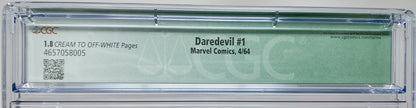 DAREDEVIL #1 - MARVEL 1964 - CGCQ 1.8 GD- - 1ST APPEARANCE OF DAREDEVIL