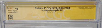 VAMPIRELLA PREY FOR THE SINNER - DYNAMITE 2021 - CGC 9.8 - SIGNED BY BASALDUA VARIANT