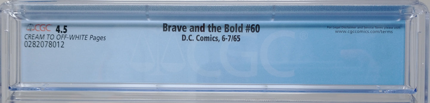 BRAVE AND THE BOLD #60 - DC 1965 - CGC 4.5 VG+ - 1ST DONNA TROY WONDER GIRL APPEARANCE