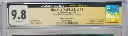 GODZILLA KAI-SEI ERA #1 - IDW 2025 - CGC 9.8 - SIGNED ARTHUR ADAMS VARIANT B